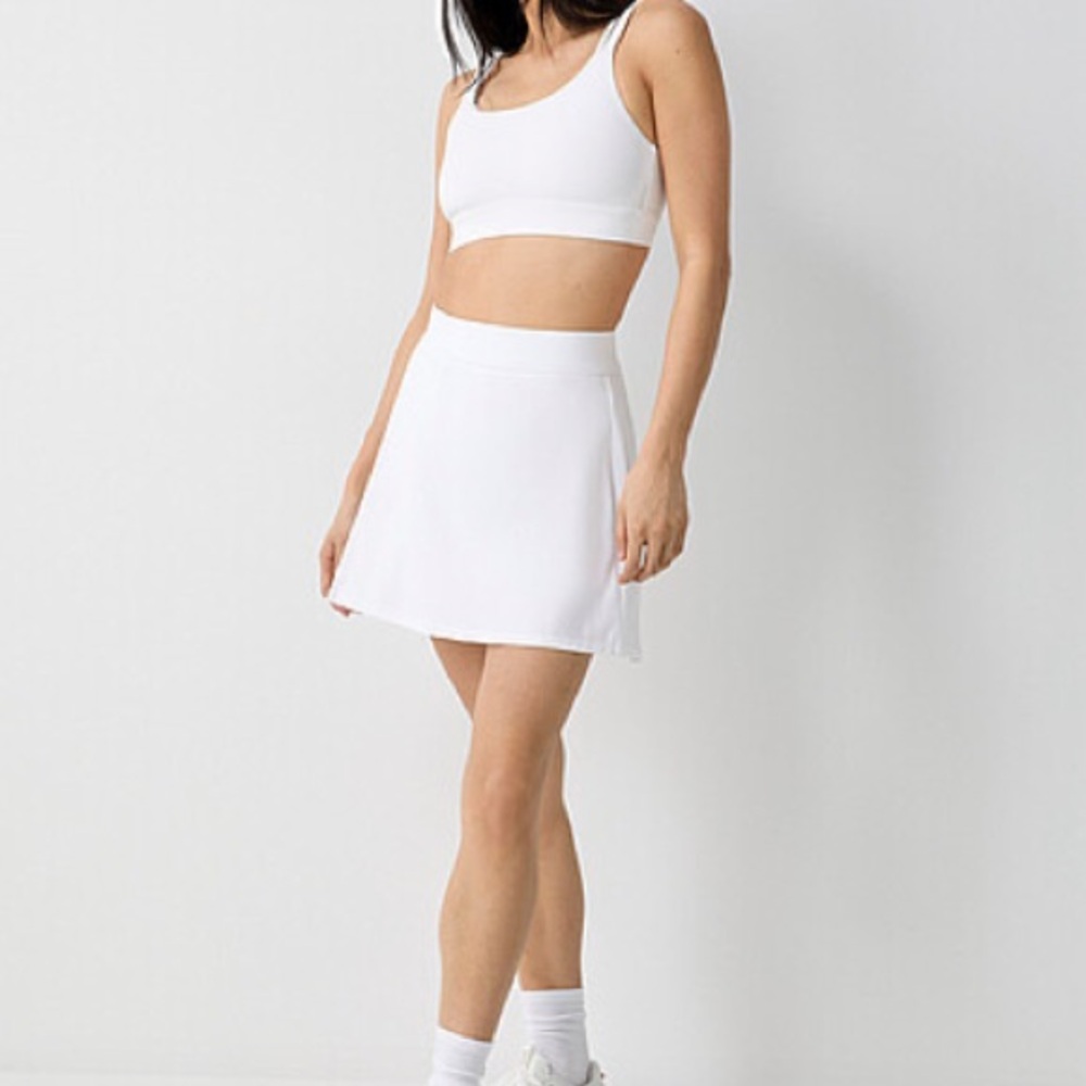 Simons White Athletic A-line Skort